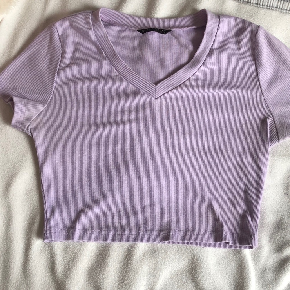 Purple cropped Shein top